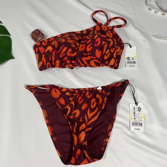 NWT Shade & Shore [ Small‎ ] One Shoulder Top + Cheeky Bikini Bottom - Picture 8 of 14